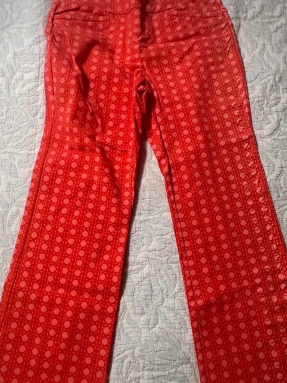 Spartina 449 Red Geometric Print Pants Women’s Size M